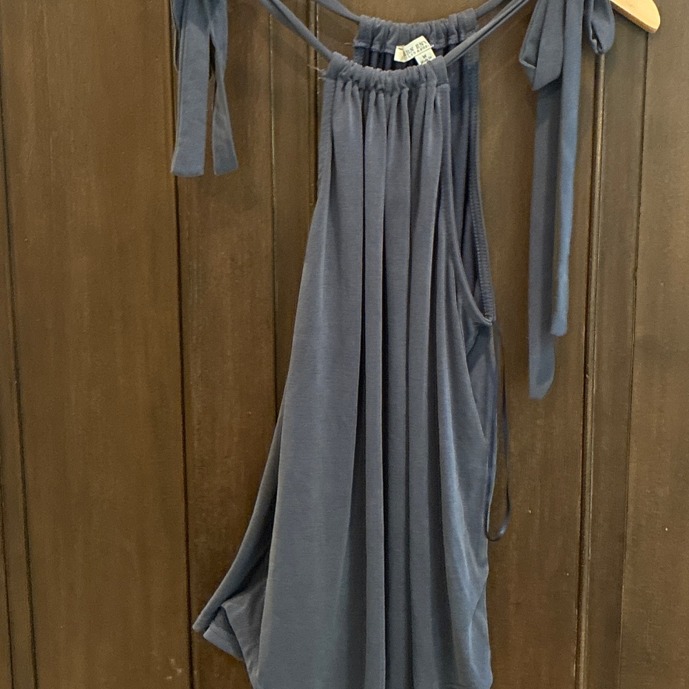 Green Envelope charcoal tie tank top
